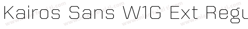 Kairos Sans W1G Ext Regular字体转换